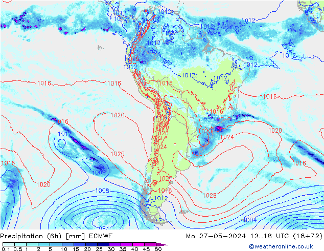 Z500/Rain (+SLP)/Z850 ECMWF Seg 27.05.2024 18 UTC