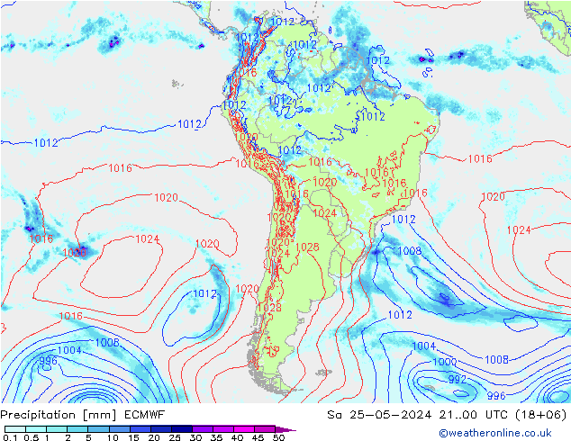 Precipitación ECMWF sáb 25.05.2024 00 UTC