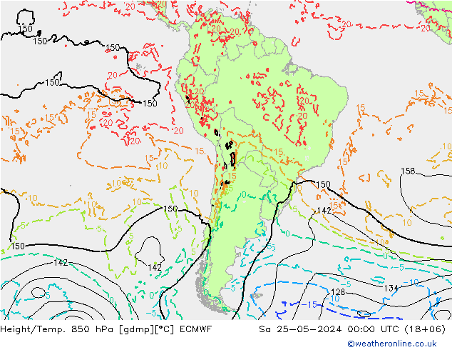 Z500/Rain (+SLP)/Z850 ECMWF sáb 25.05.2024 00 UTC