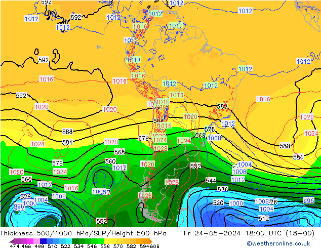 Thck 500-1000hPa ECMWF Sex 24.05.2024 18 UTC