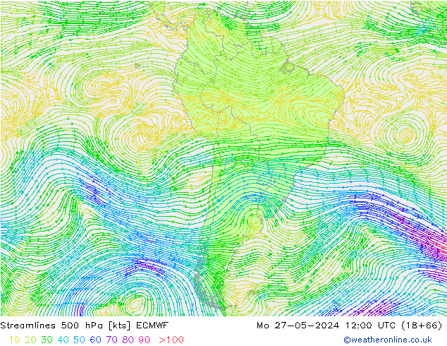 Stroomlijn 500 hPa ECMWF ma 27.05.2024 12 UTC