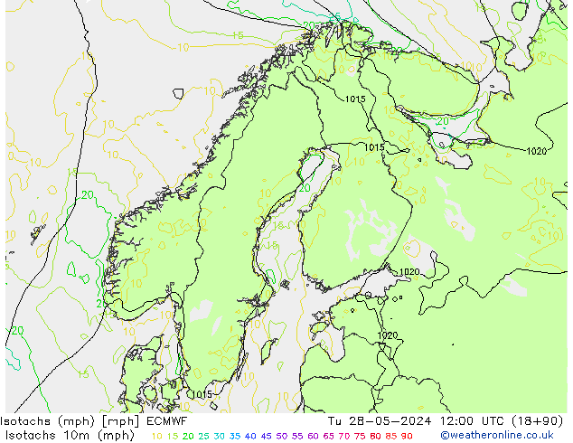 Isotachs (mph) ECMWF Ter 28.05.2024 12 UTC