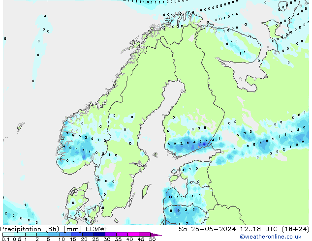 Z500/Rain (+SLP)/Z850 ECMWF sab 25.05.2024 18 UTC