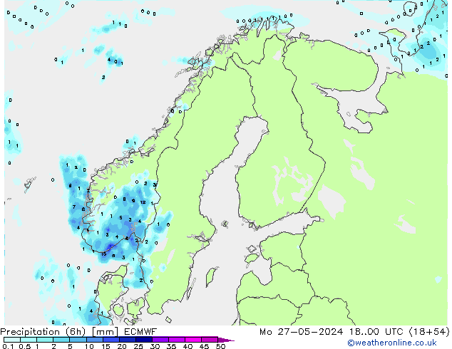 Z500/Rain (+SLP)/Z850 ECMWF lun 27.05.2024 00 UTC