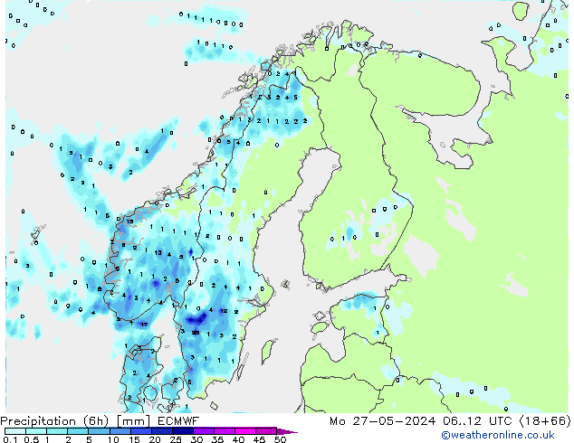 Z500/Rain (+SLP)/Z850 ECMWF Mo 27.05.2024 12 UTC