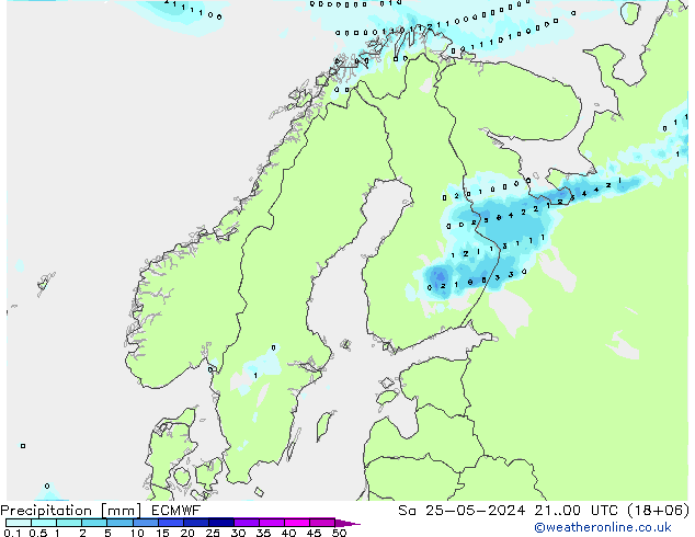 precipitação ECMWF Sáb 25.05.2024 00 UTC