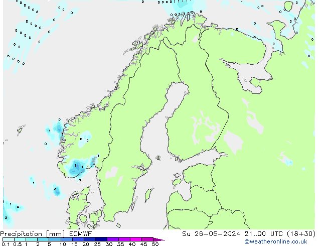 Precipitación ECMWF dom 26.05.2024 00 UTC