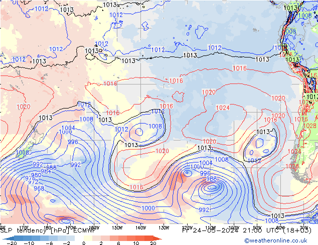 Y. Basıncı eğilimi ECMWF Cu 24.05.2024 21 UTC