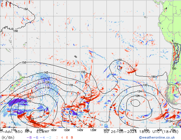 T-Adv. 850 hPa ECMWF zo 26.05.2024 18 UTC