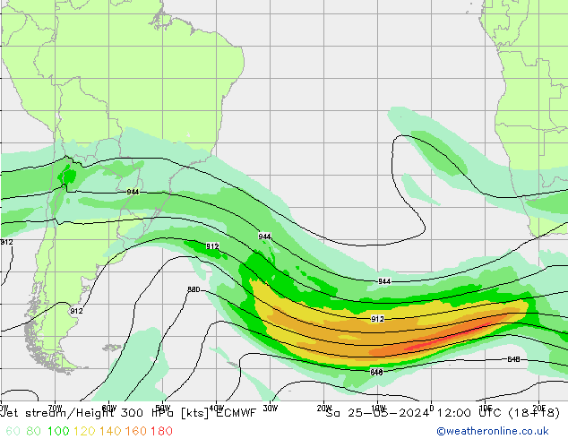 Straalstroom ECMWF za 25.05.2024 12 UTC