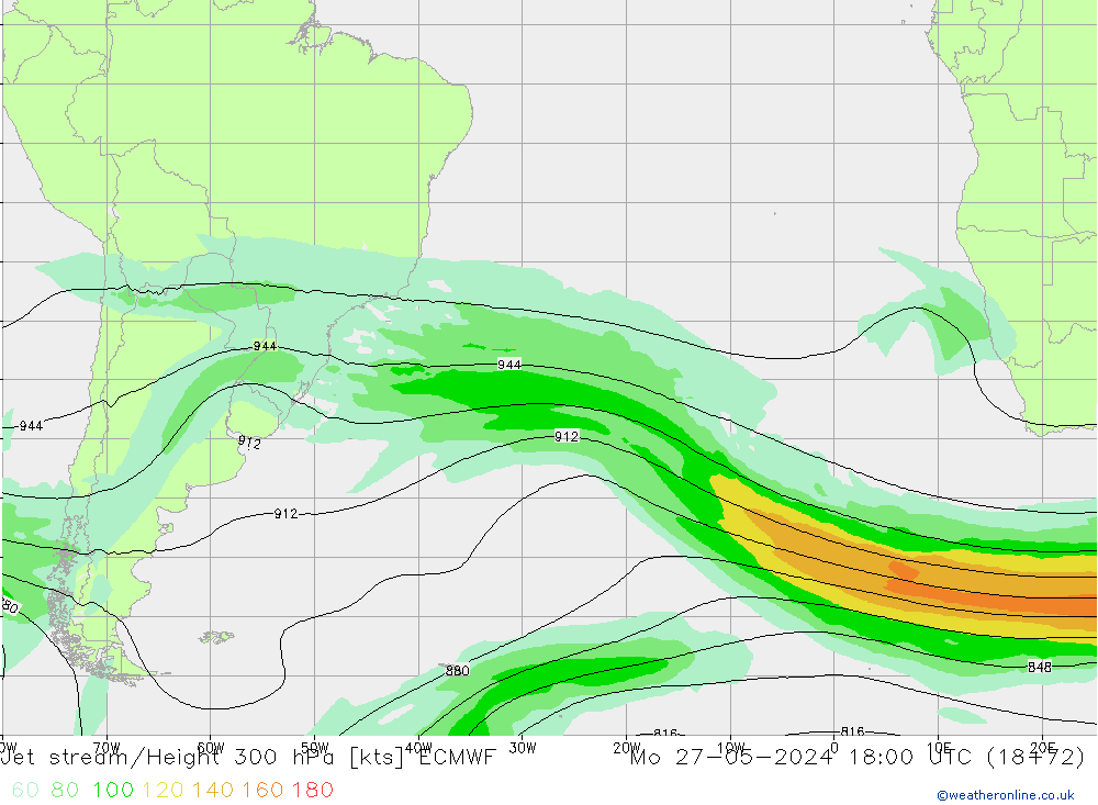 Jet Akımları ECMWF Pzt 27.05.2024 18 UTC