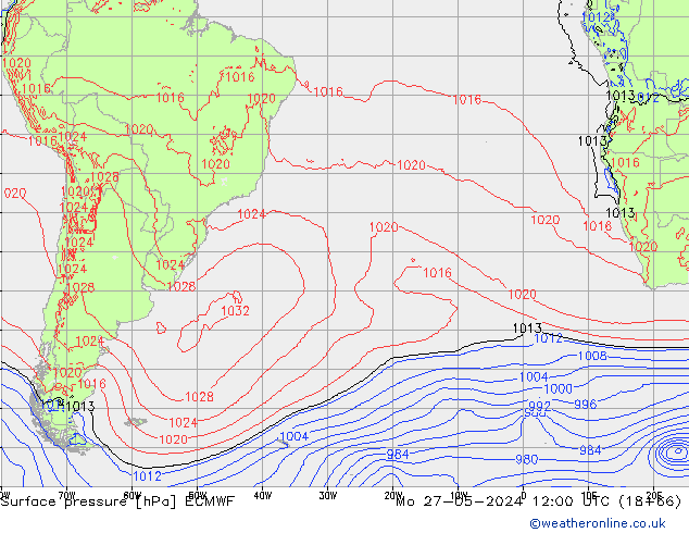 Luchtdruk (Grond) ECMWF ma 27.05.2024 12 UTC