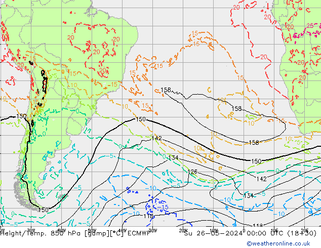 Z500/Rain (+SLP)/Z850 ECMWF dim 26.05.2024 00 UTC