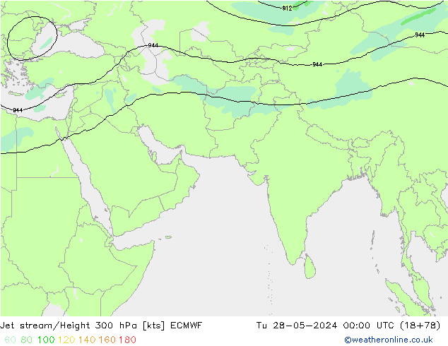 Corrente a getto ECMWF mar 28.05.2024 00 UTC