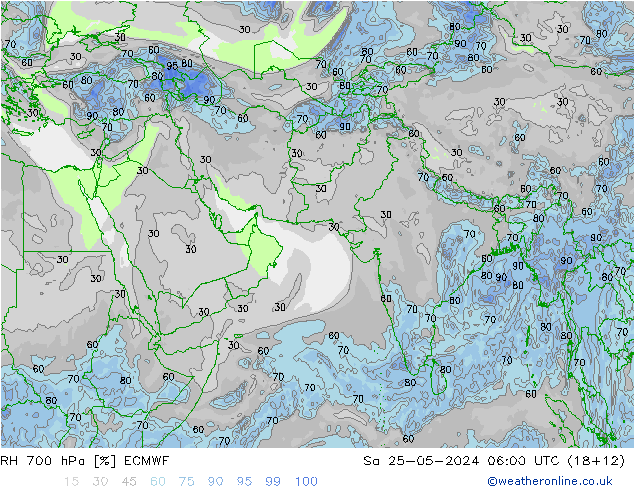 700 hPa Nispi Nem ECMWF Cts 25.05.2024 06 UTC