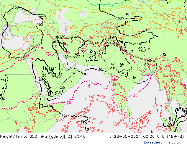 Z500/Rain (+SLP)/Z850 ECMWF mar 28.05.2024 00 UTC