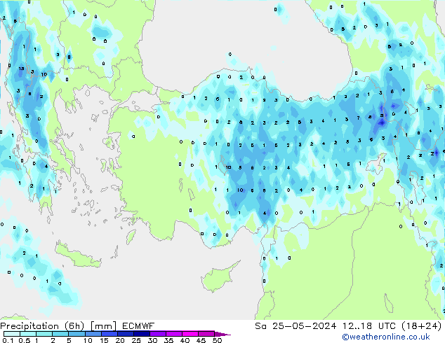 Z500/Rain (+SLP)/Z850 ECMWF Sa 25.05.2024 18 UTC