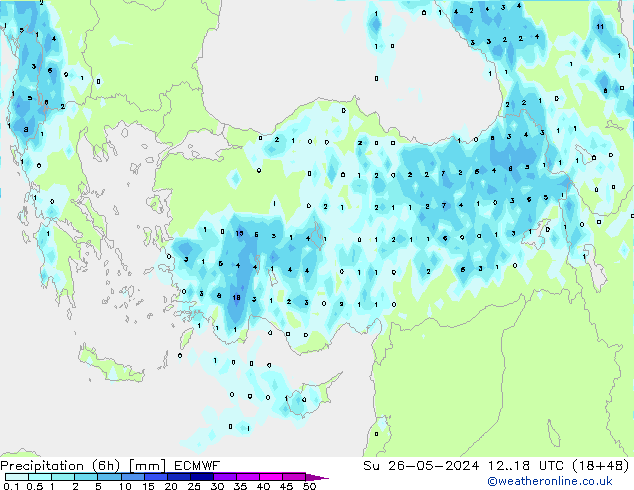 Z500/Rain (+SLP)/Z850 ECMWF Dom 26.05.2024 18 UTC