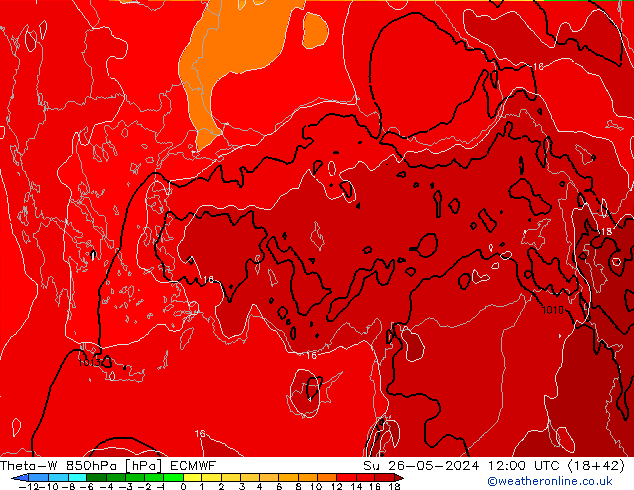 Theta-W 850hPa ECMWF Su 26.05.2024 12 UTC