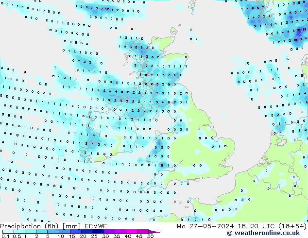 Z500/Regen(+SLP)/Z850 ECMWF ma 27.05.2024 00 UTC