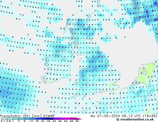 Z500/Rain (+SLP)/Z850 ECMWF Mo 27.05.2024 12 UTC