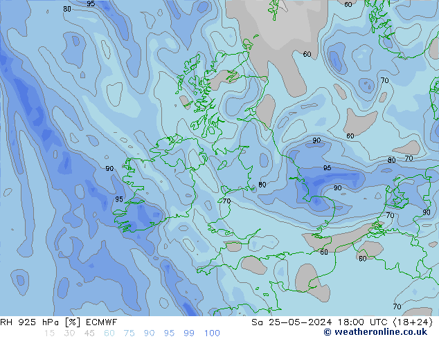 RH 925 hPa ECMWF  25.05.2024 18 UTC