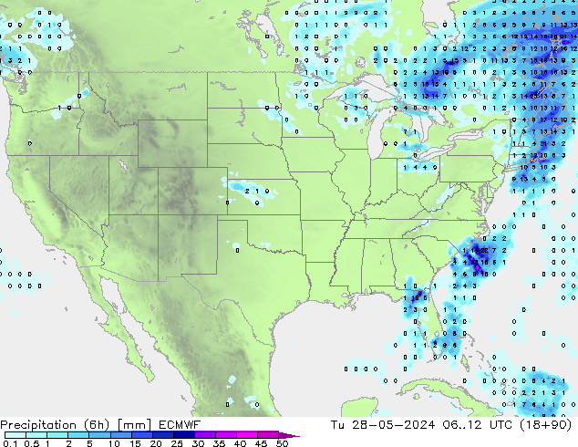 Z500/Rain (+SLP)/Z850 ECMWF mar 28.05.2024 12 UTC