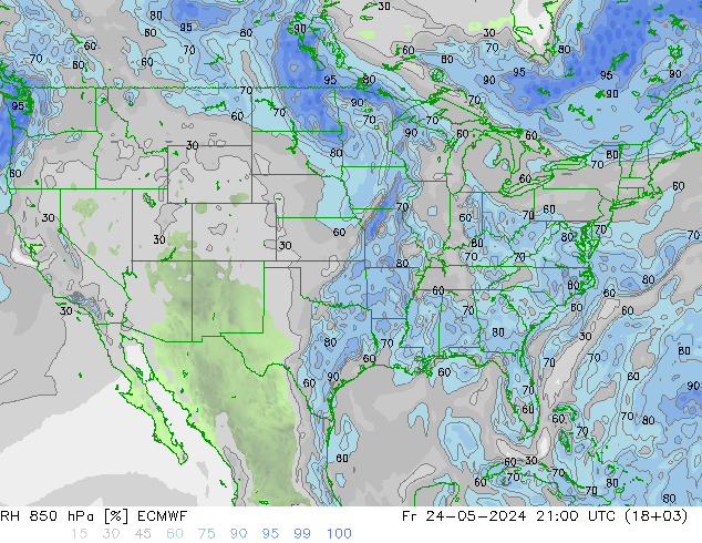 850 hPa Nispi Nem ECMWF Cu 24.05.2024 21 UTC