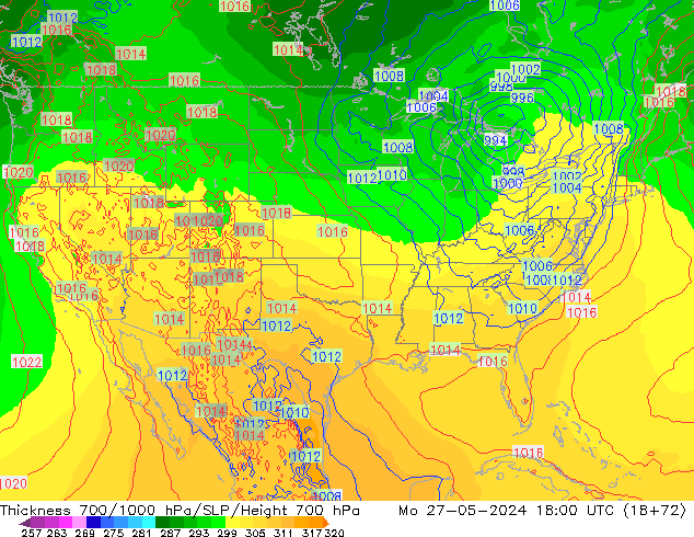 Thck 700-1000 hPa ECMWF Po 27.05.2024 18 UTC