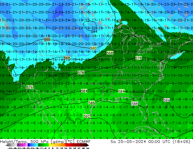 Z500/Rain (+SLP)/Z850 ECMWF so. 25.05.2024 00 UTC