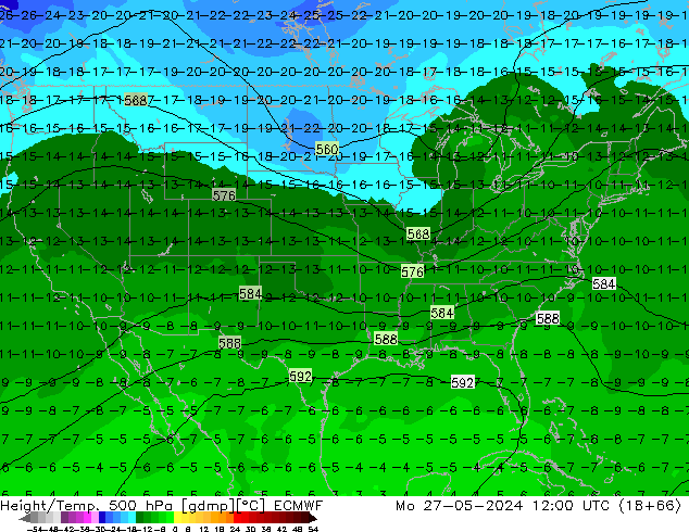 Z500/Rain (+SLP)/Z850 ECMWF Seg 27.05.2024 12 UTC