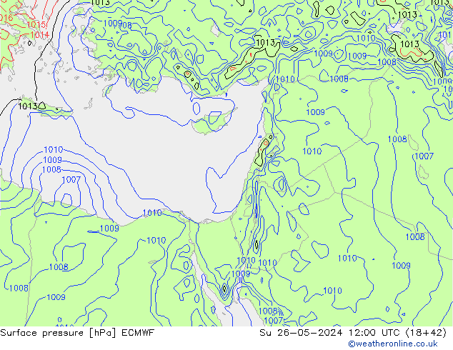 pressão do solo ECMWF Dom 26.05.2024 12 UTC