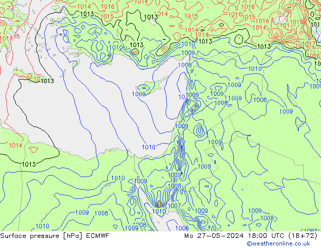 Yer basıncı ECMWF Pzt 27.05.2024 18 UTC