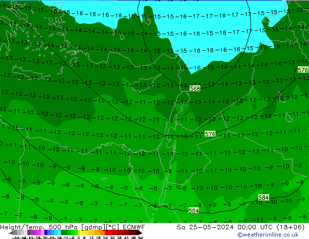 Z500/Regen(+SLP)/Z850 ECMWF za 25.05.2024 00 UTC