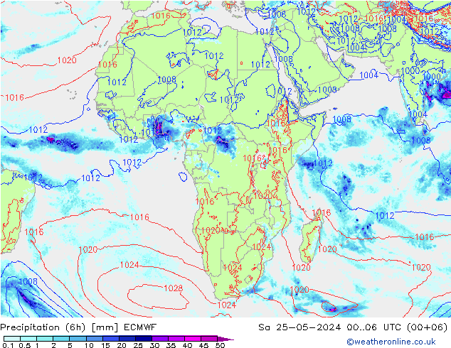 Z500/Yağmur (+YB)/Z850 ECMWF Cts 25.05.2024 06 UTC