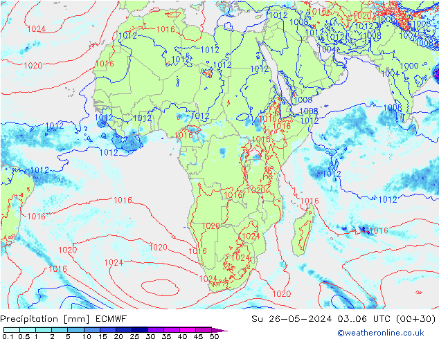 Précipitation ECMWF dim 26.05.2024 06 UTC