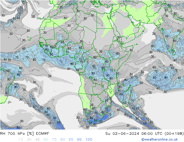 RV 700 hPa ECMWF zo 02.06.2024 06 UTC