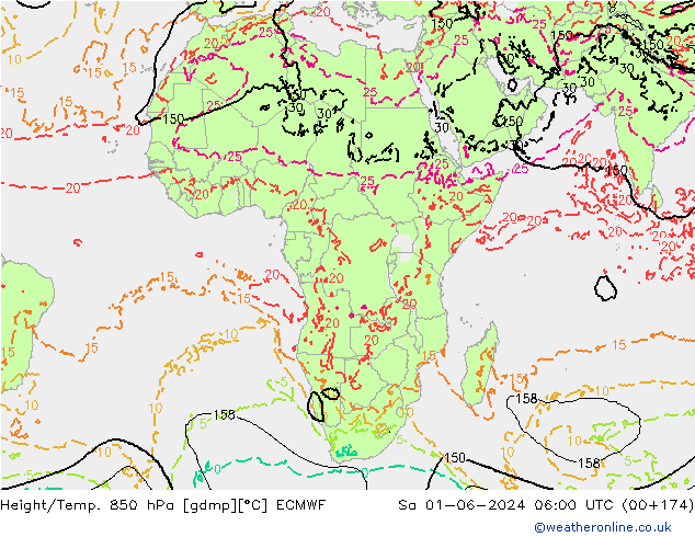 Z500/Rain (+SLP)/Z850 ECMWF So 01.06.2024 06 UTC