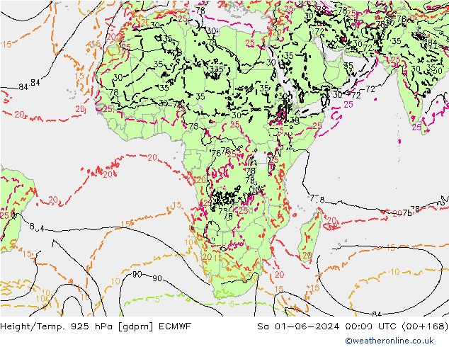 Height/Temp. 925 hPa ECMWF  01.06.2024 00 UTC