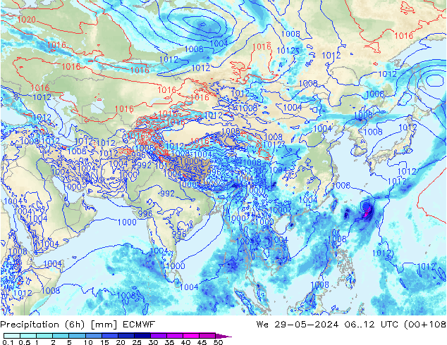 opad (6h) ECMWF śro. 29.05.2024 12 UTC