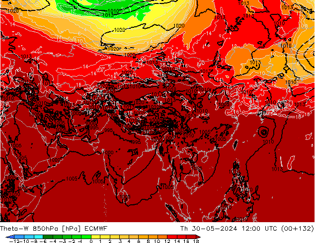 Theta-W 850hPa ECMWF Th 30.05.2024 12 UTC