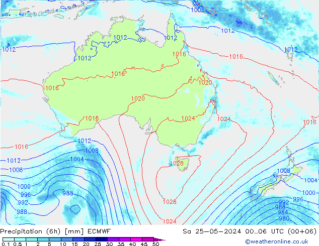 Z500/Rain (+SLP)/Z850 ECMWF sab 25.05.2024 06 UTC