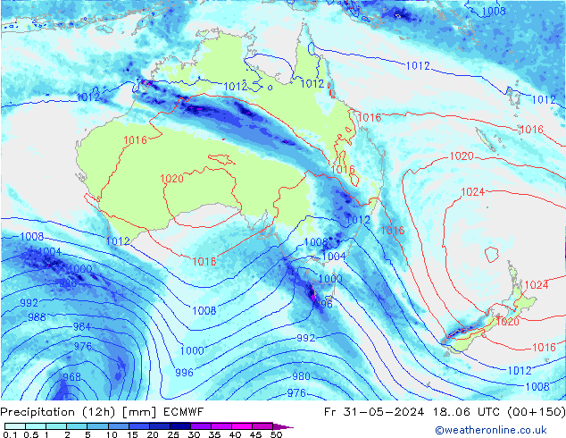 Nied. akkumuliert (12Std) ECMWF Fr 31.05.2024 06 UTC