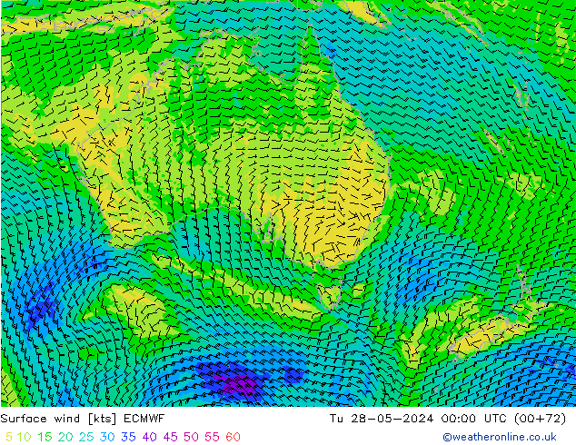 Prec 6h/Wind 10m/950 ECMWF mar 28.05.2024 00 UTC