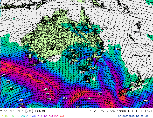 Wind 700 hPa ECMWF vr 31.05.2024 18 UTC