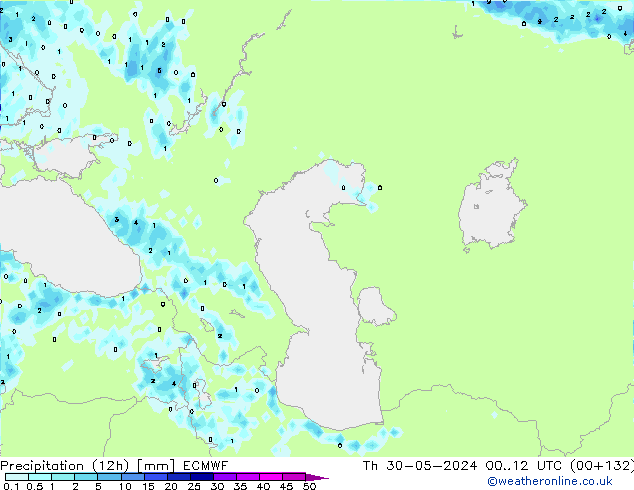 Yağış (12h) ECMWF Per 30.05.2024 12 UTC