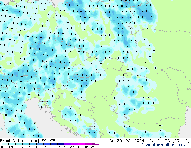 Précipitation ECMWF sam 25.05.2024 15 UTC