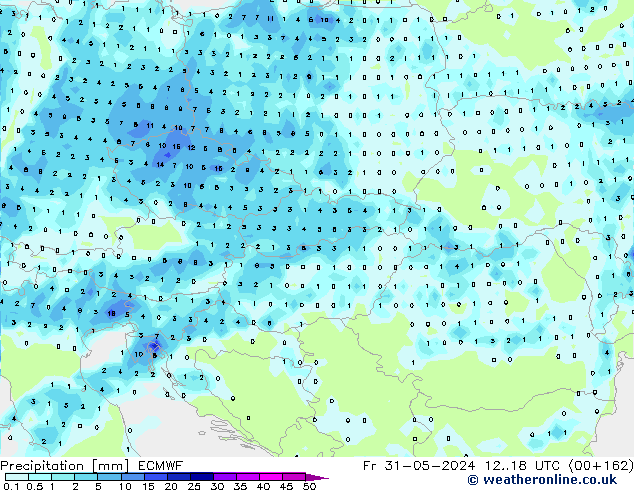 Niederschlag ECMWF Fr 31.05.2024 18 UTC