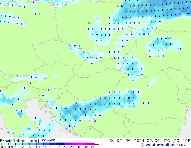 Neerslag ECMWF zo 02.06.2024 06 UTC