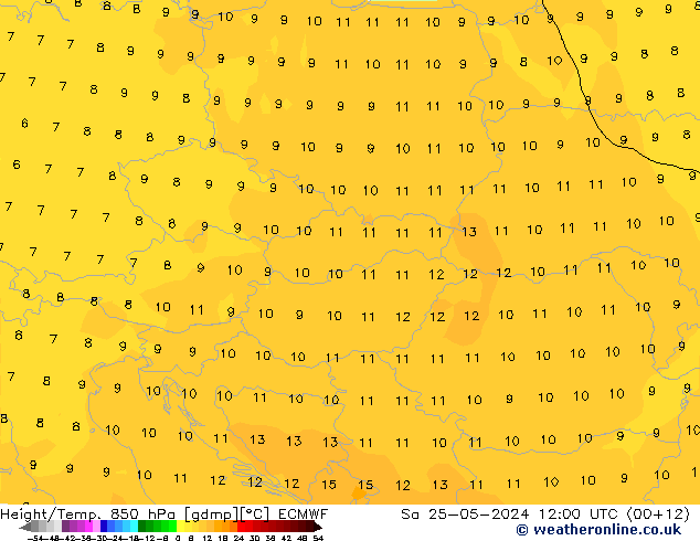 Z500/Rain (+SLP)/Z850 ECMWF So 25.05.2024 12 UTC